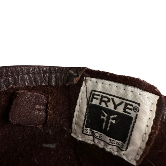 Frye | Brown Leather Veronica Short Slouch Boots Size 9 - Picture 12 of 16